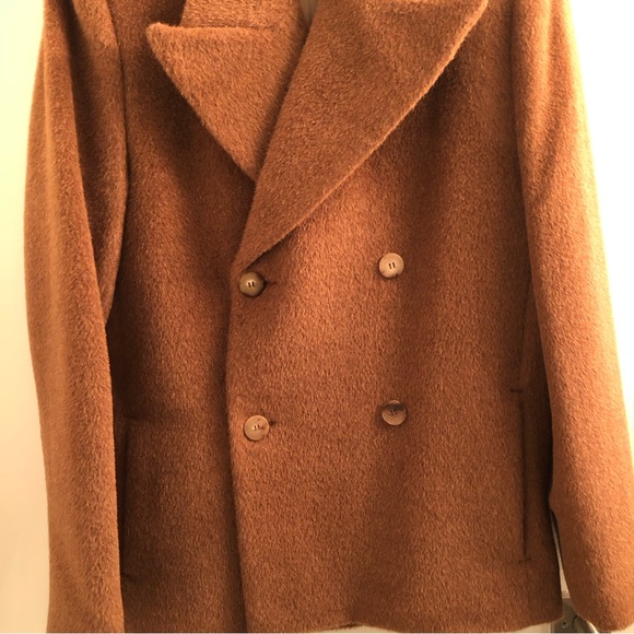 SEFR Tan Alpaca & Wool Hamra Peacoat (size S) - Picture 4 of 6